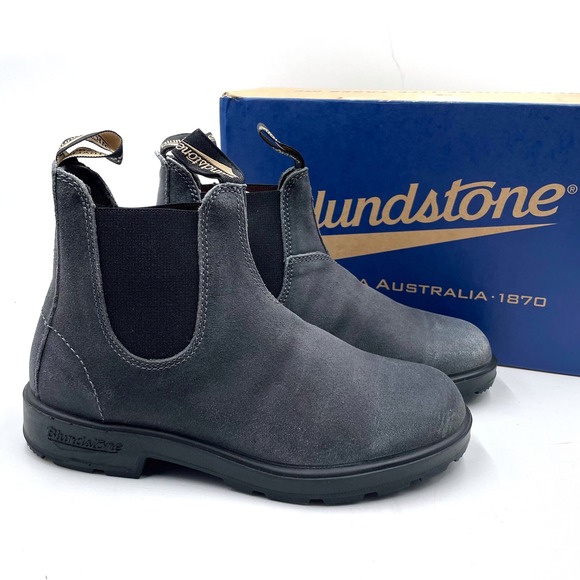 Blundstone 1910 Chelsea Boots Steel Grey Block Heel Ankle...